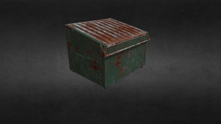 Rusty Trash Box 3D Model