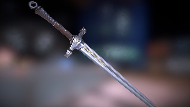 Low-poly Sword 3D Model