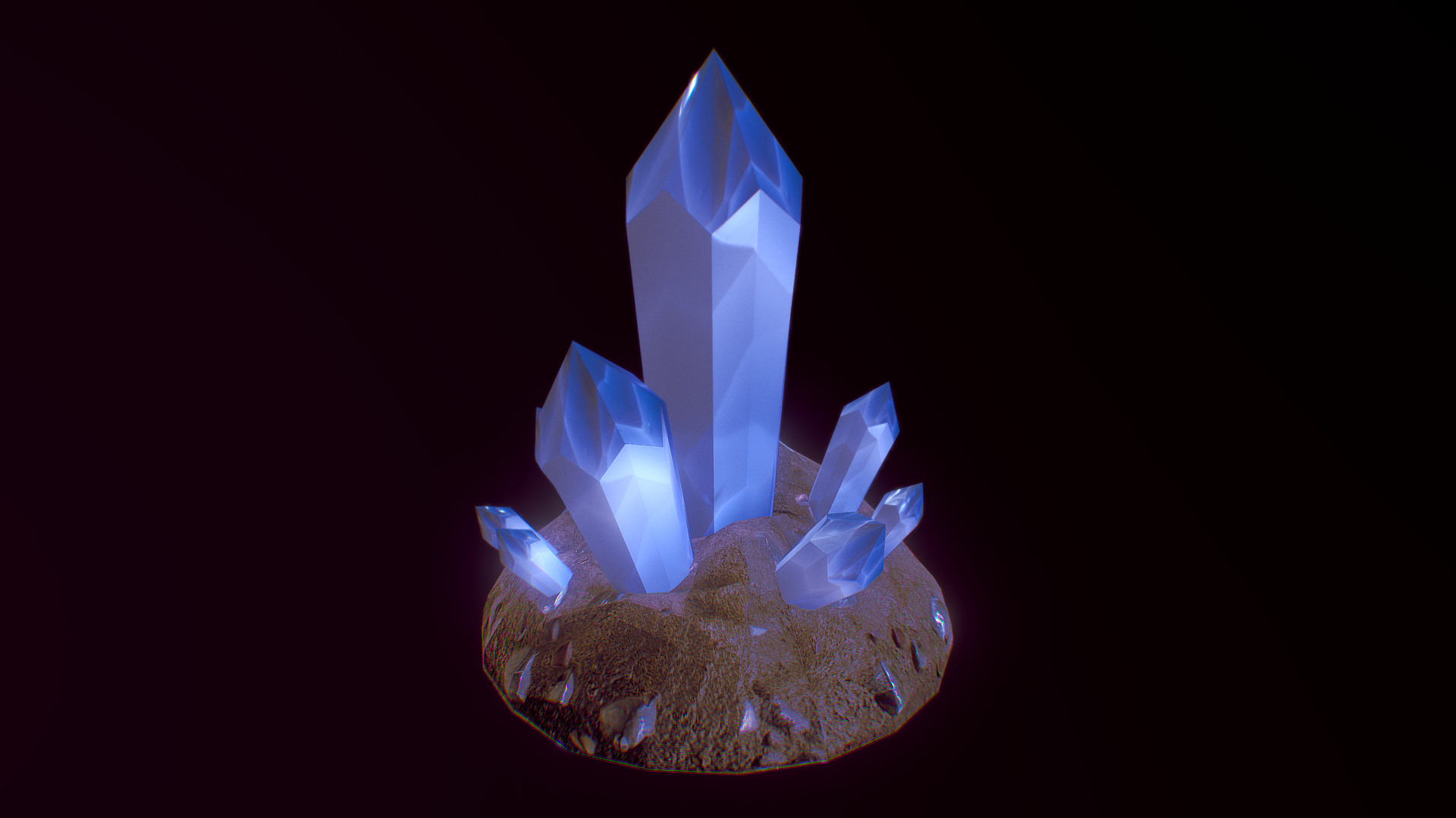 3D model Gem Pile - This is a 3D model of the Gem Pile. The 3D model is about a white cube with a blue and white cube on top of it.