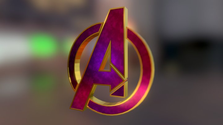 Avengers Logo 3D Model