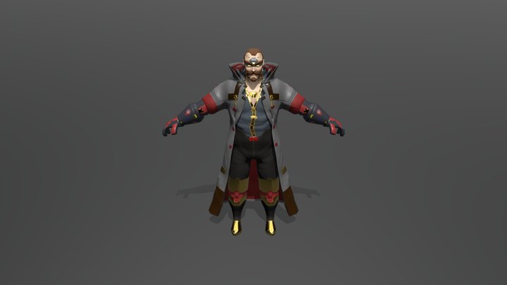 Nesskain Male Cyborg- A-Pose 3D Model