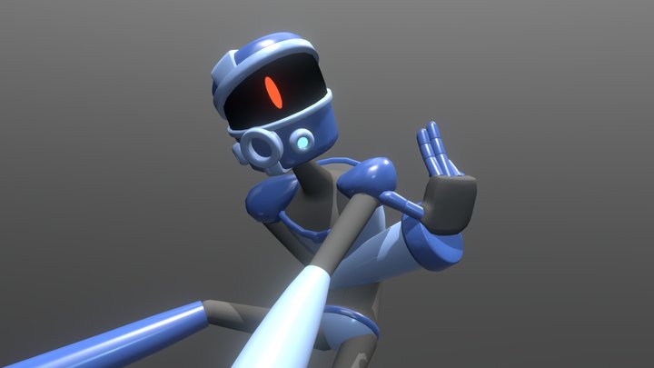 3D model RobotBoy Cartoon Robot Character VR / AR / low-poly rigged