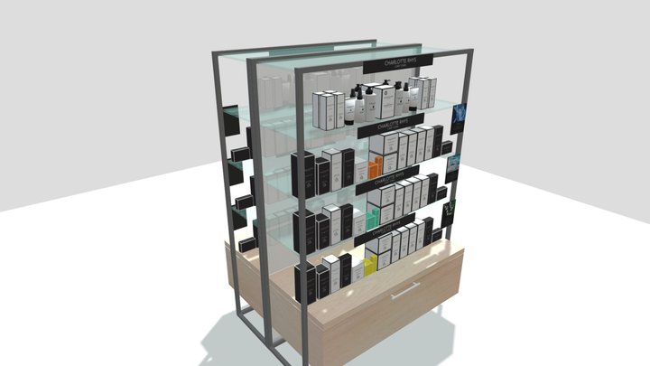 woolworths gondola display_6 Fragrances 3D Model
