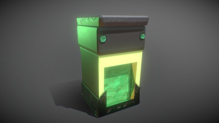 Sci-Fi Trashcan 3D Model