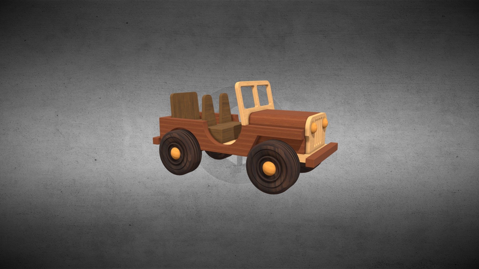 Old Jeep Wooden Toy