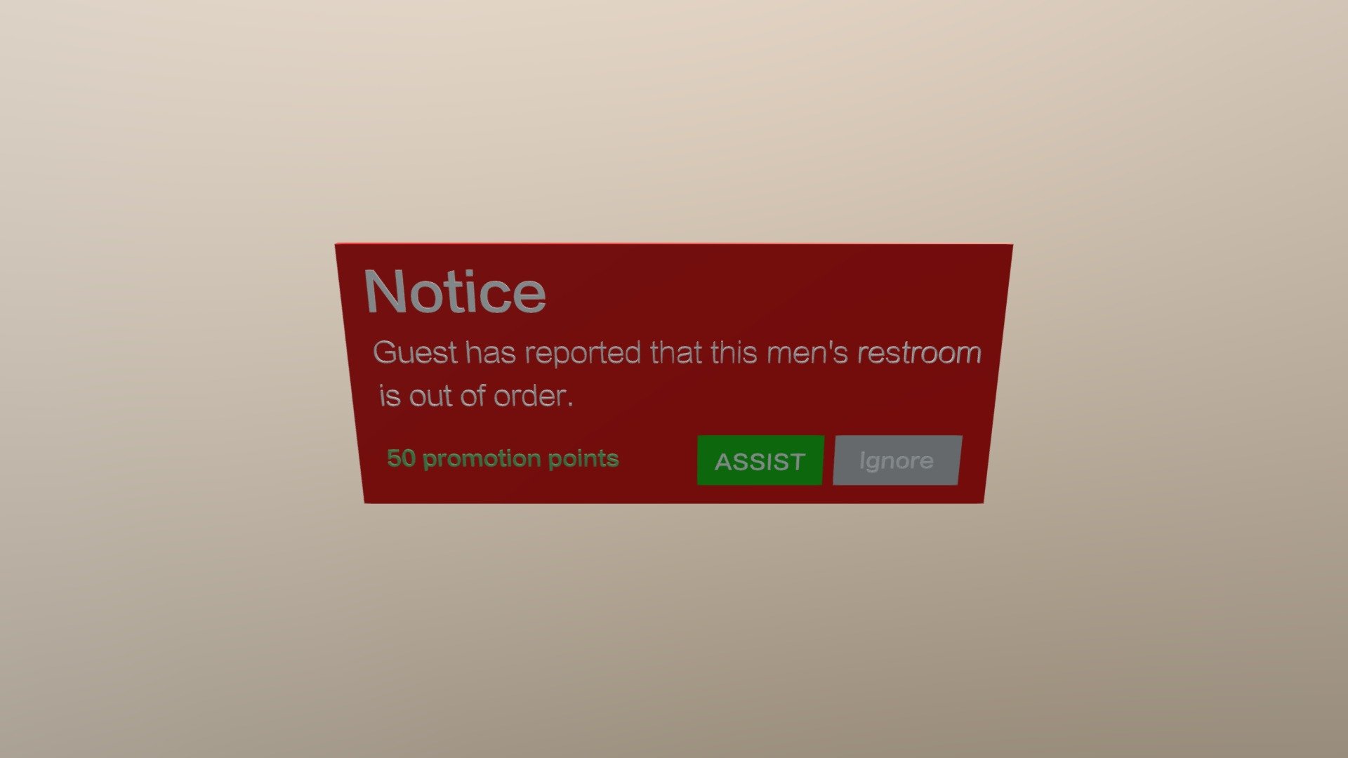 Notice-restroom