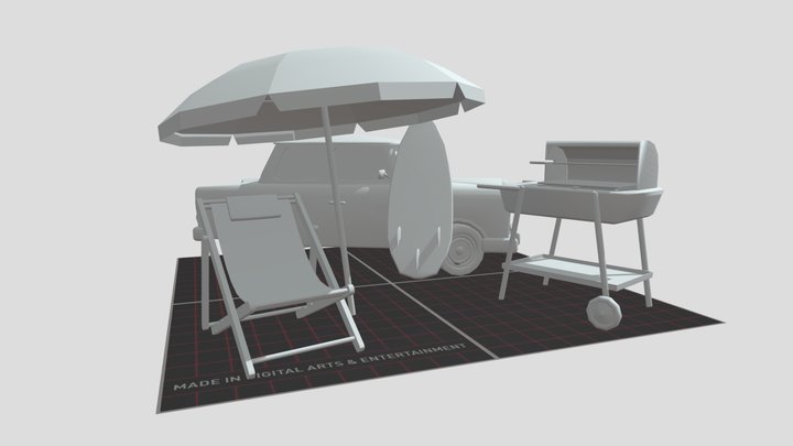 By the Ocean - 5 Modeled props 3D Model