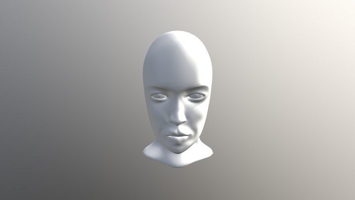 Female Face 3D Model