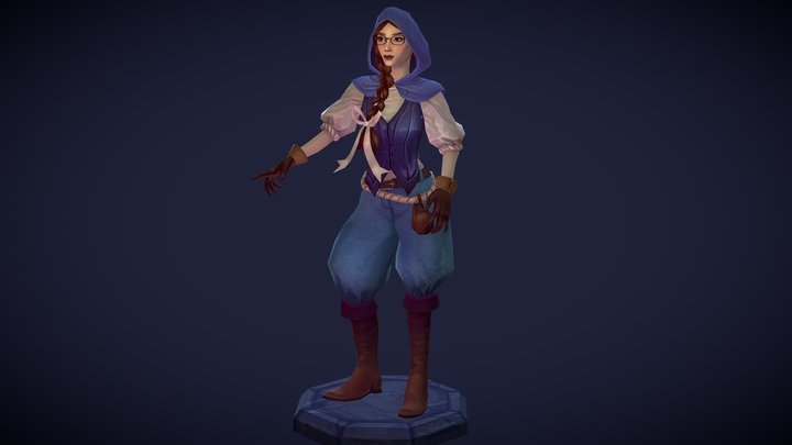 Medieval Fantasy Character - Hand Painted 3D Model