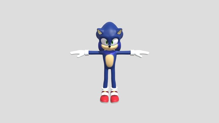 Movie Sonic Free 3D Model