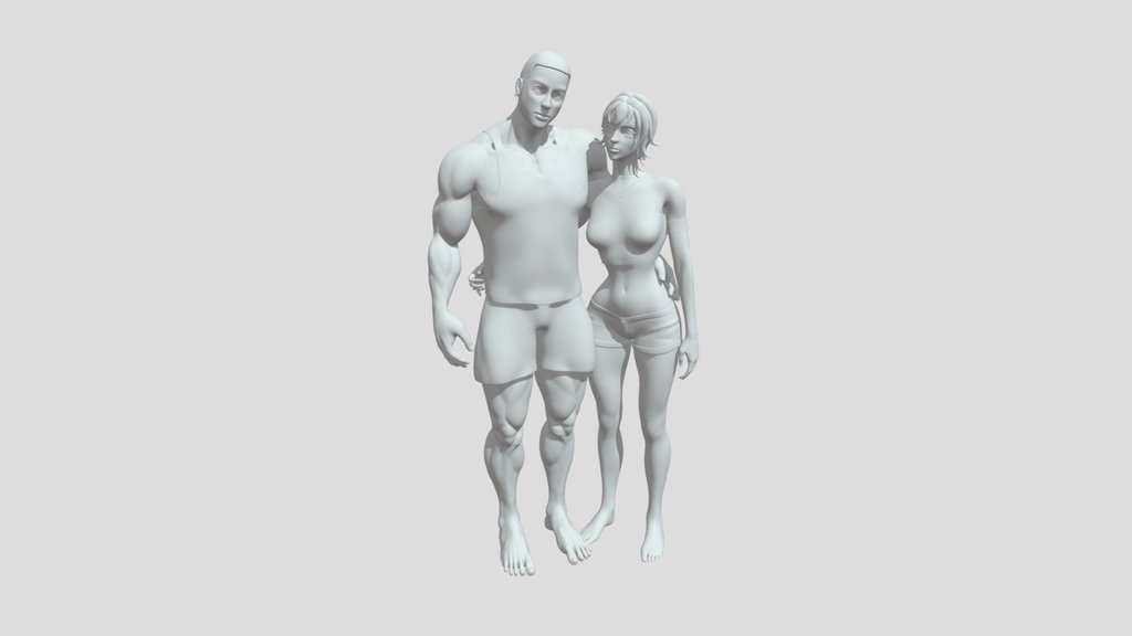 Eternal Love - Couple 3D Model