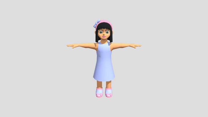 Little Girl Character1 3D Model