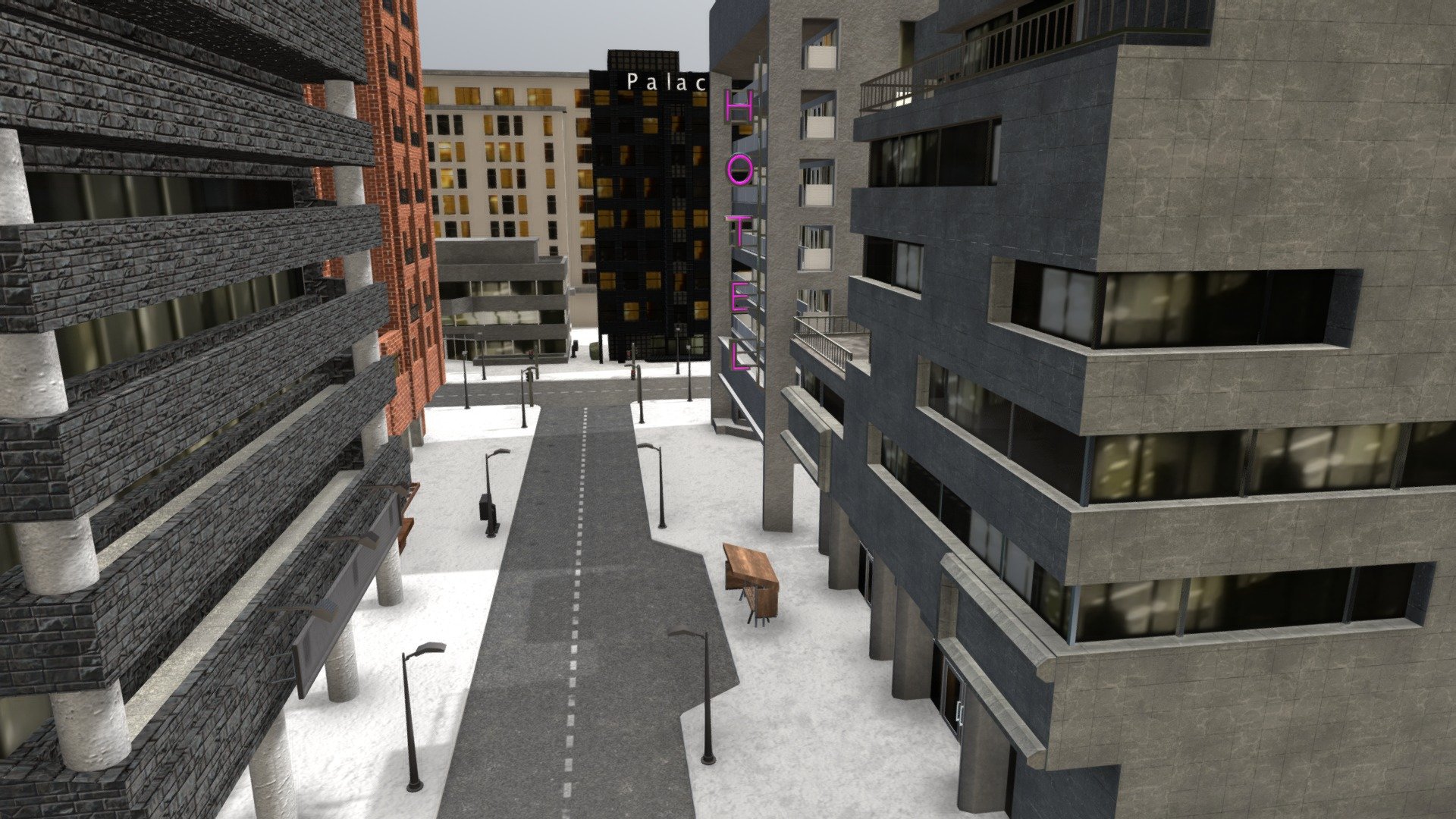 Street (Day) [low-poly]