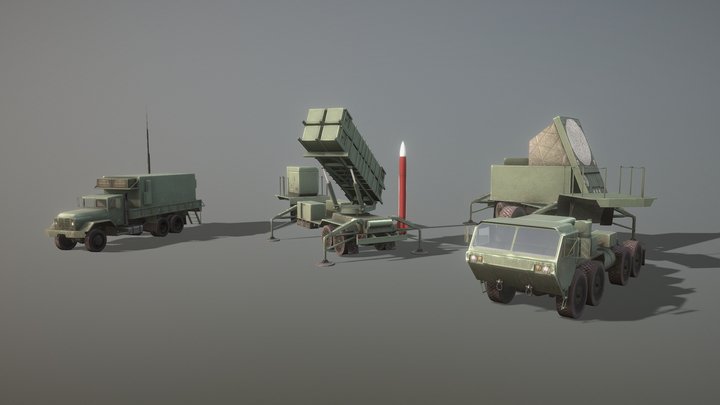 MIM-104 Patriot  surface-to-air missile 3D Model