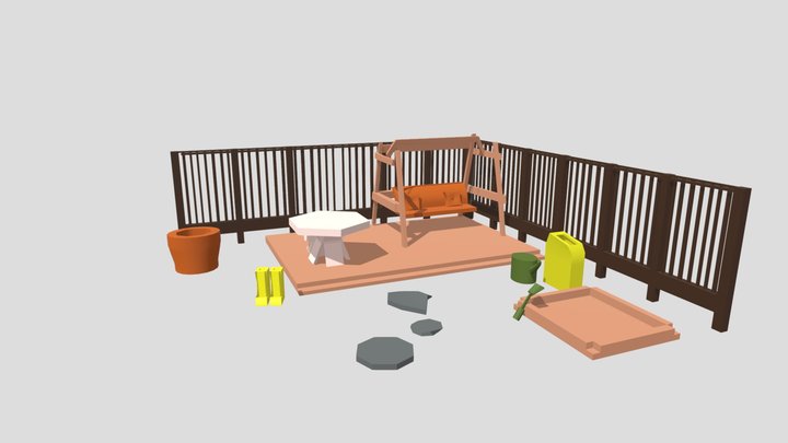 Suitte Aliyah Geometric Props 3D Model