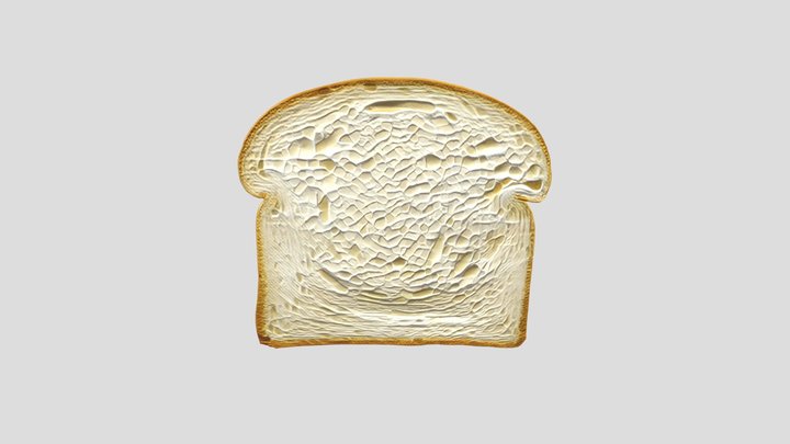 slice of white bread 3D Model