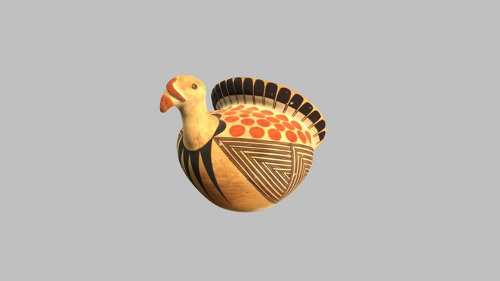 Acoma/Haa'ku Ceramic Turkey 3D Model