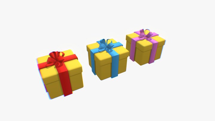 Stylized Gift Box Free Download 3D Model