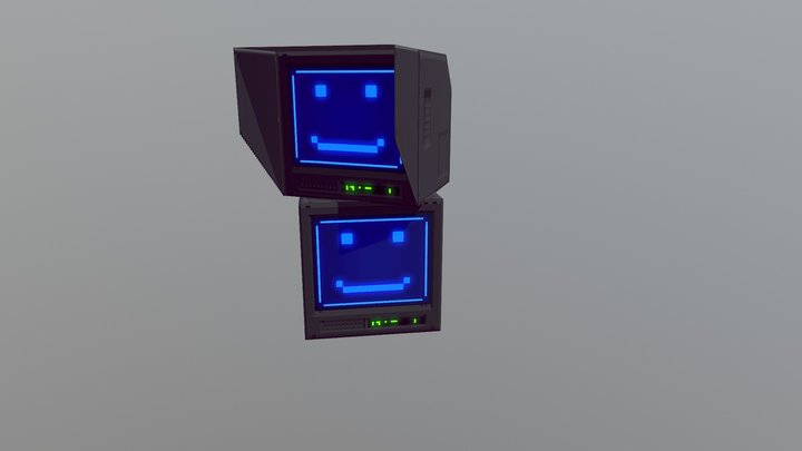1986 - CRT screen 3D Model
