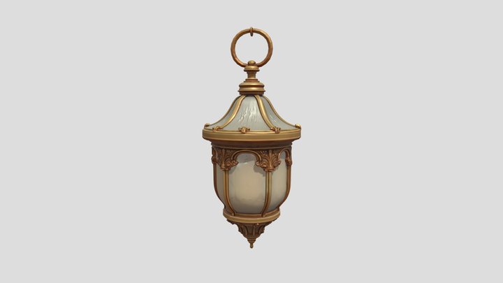 Ornate Hanging Lantern 3d Model 3D Model