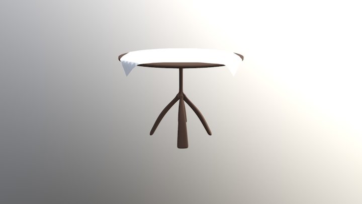 Table + Tablecloth 3D Model
