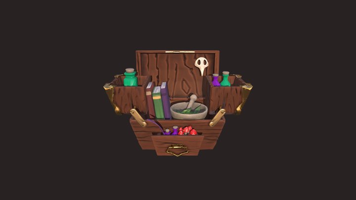 Stylized_ Chest_LP_ Unwrapping_ Still 3D Model