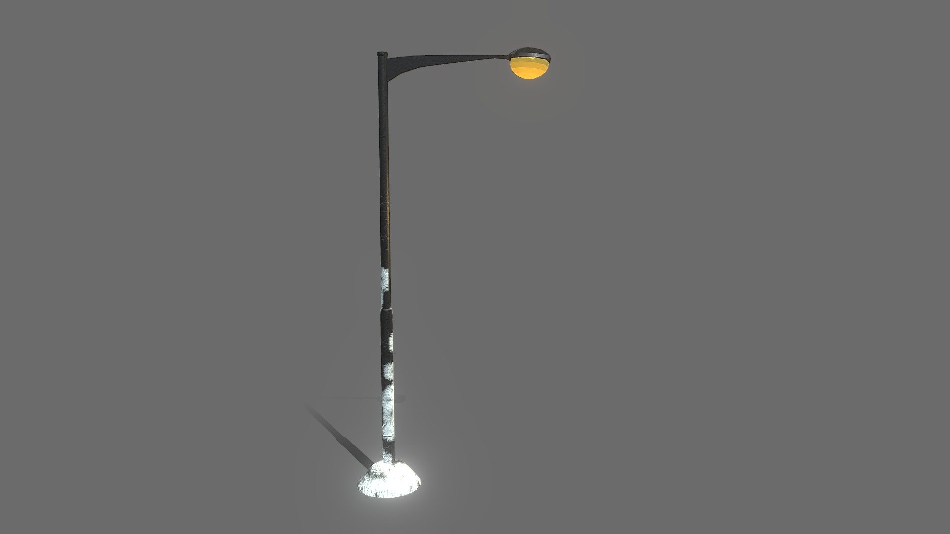 Lamppost snow