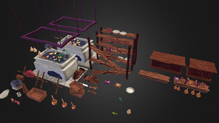 MIMICKY - Kitchen props 3D Model