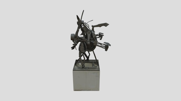 Metal Robot Sculpture 3d Model