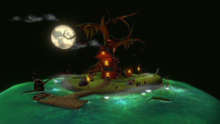 Swamp diorama 3D Model