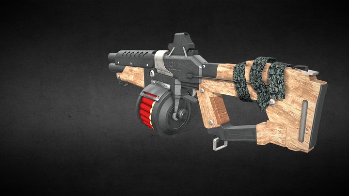 future_handgun_001 3D Model