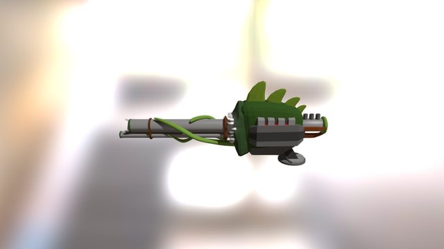 Swamp Monster Railgun 3D Model