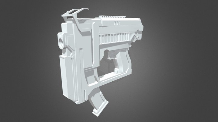 Sci Fi Pistol WIP 3D Model