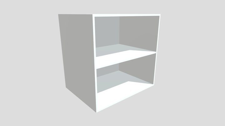 30018 - Open Fixed Shelf Storage Cabinet 800mm 3D Model