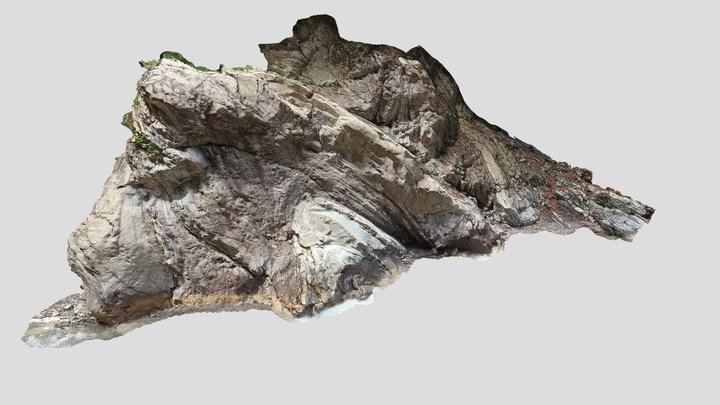 Folding and faulting under a major thrust 3D Model