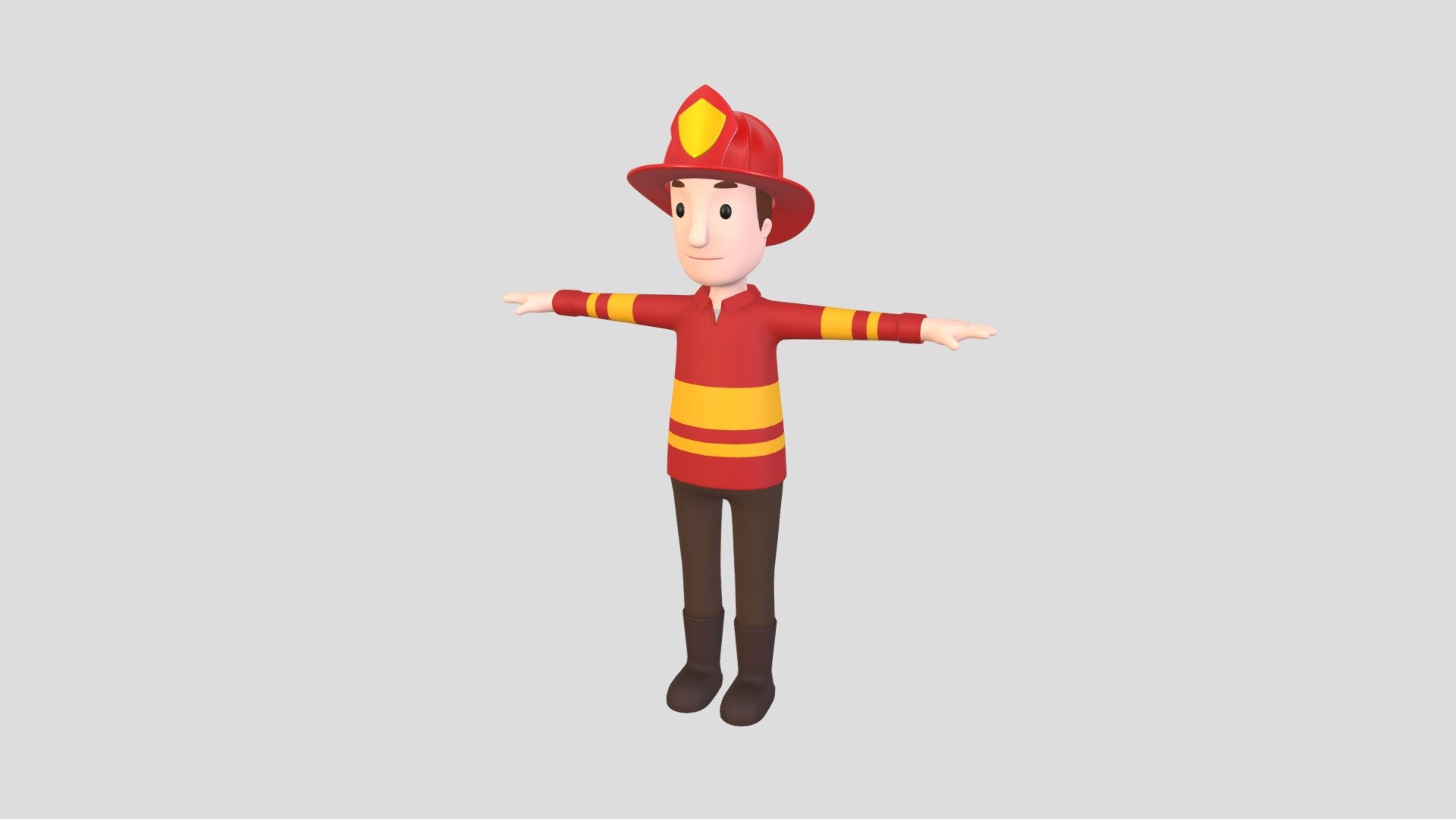 Cartoon Man037 Firefighter - Buy Royalty Free 3D model by bariacg  (@bariacg) [5029cba]