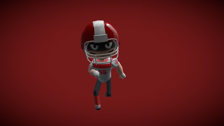 Football Player 3D Model