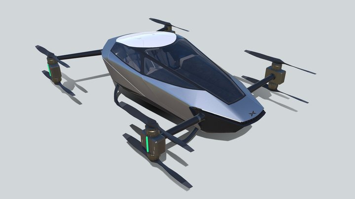 Xpeng X2 Flying car EVTOL 3D Model