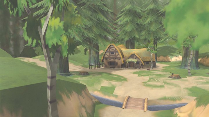 Cottage in the forest – Free 3D Model STL