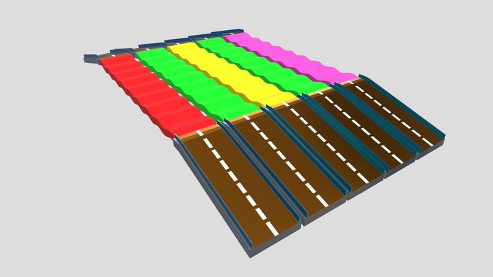 Curly Bridge Colorfull For Farming Simulator 22 3D Model