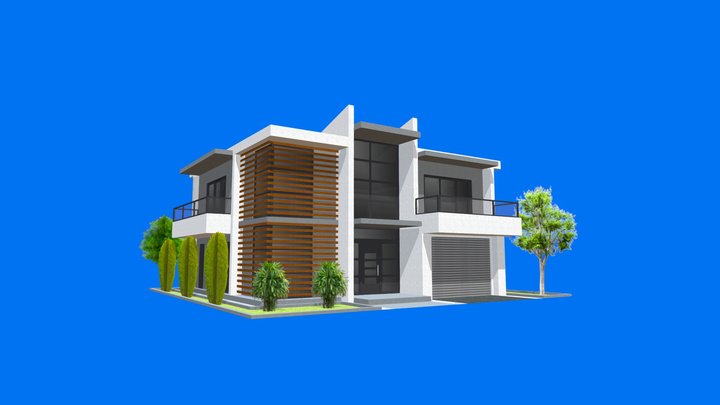 Modern House 01 3D Model