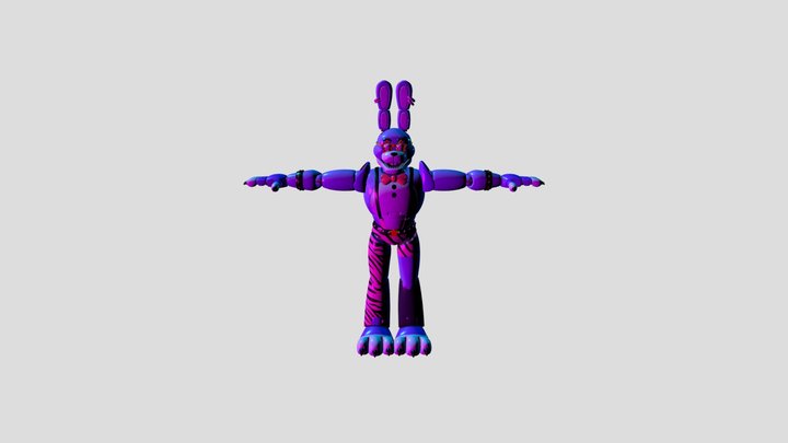 glamrock_bonnie_fnaf 3D Model