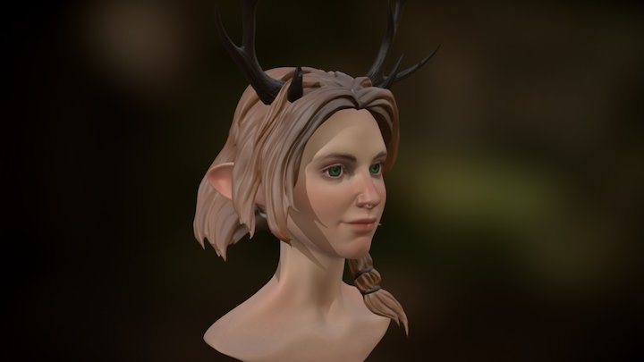 Girl deer 3D Model