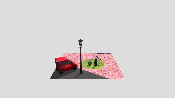 SM_6Props_textured 3D Model