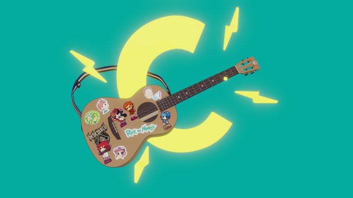 HW13 ukulele 3D Model