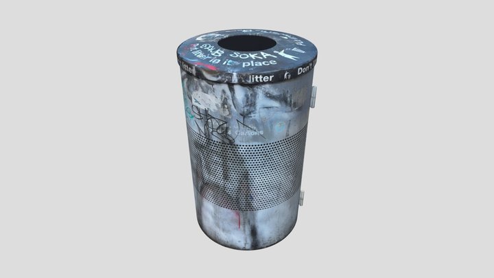 NYC Trash Can 3D Model