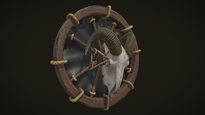 Wagon Wheel Shield 3D Model