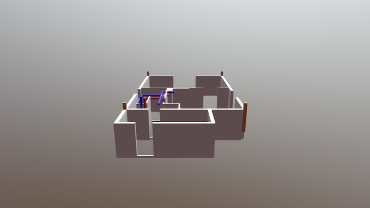 Pohjapiirustus v3 - 1 kerros 3D Model