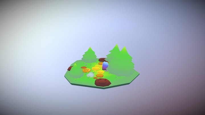 Low Poly Island 3D Model