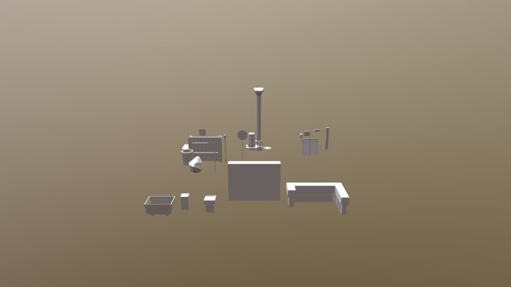 My First Set Of Modular Props 3D Model